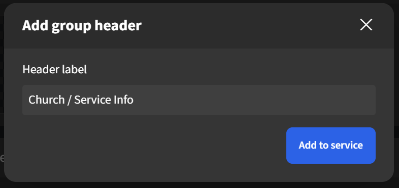 Advanced Services Features - Service Item Groups - Add Group Header Label.png