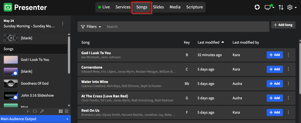 Importing Lyrics - Song Library.png