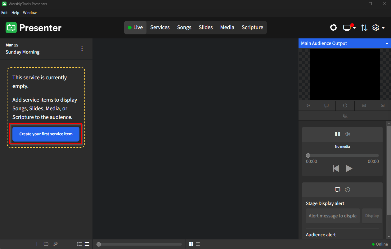 Intro to Services and Items - Edit Service Create First Service Item.png