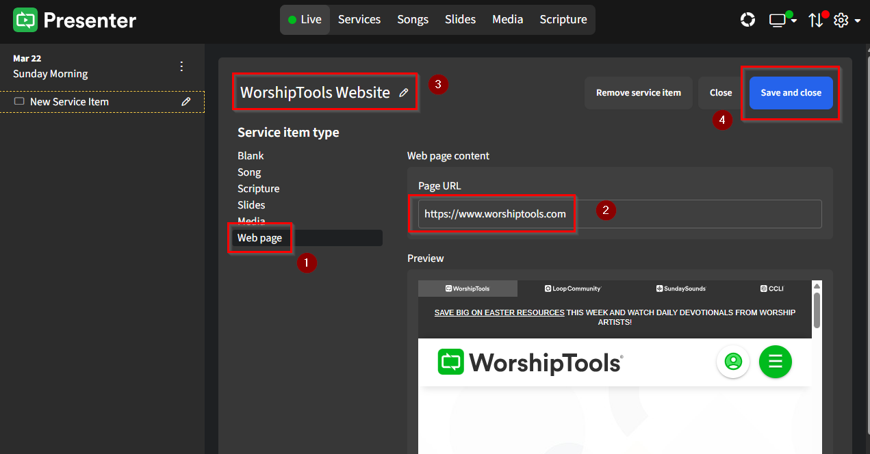 Intro to Services and Items - New Service Item - Web Page.png