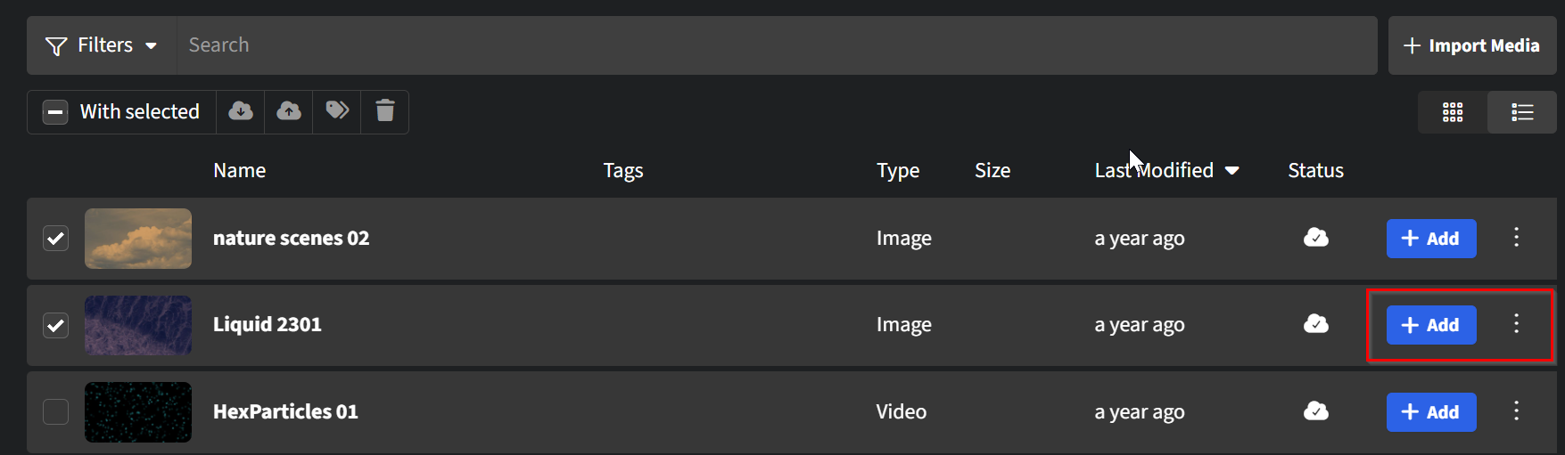 Media Library - List View Add Button & Ellipses.png
