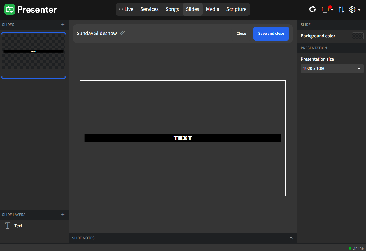 Slides Editor - New Slideshow.png