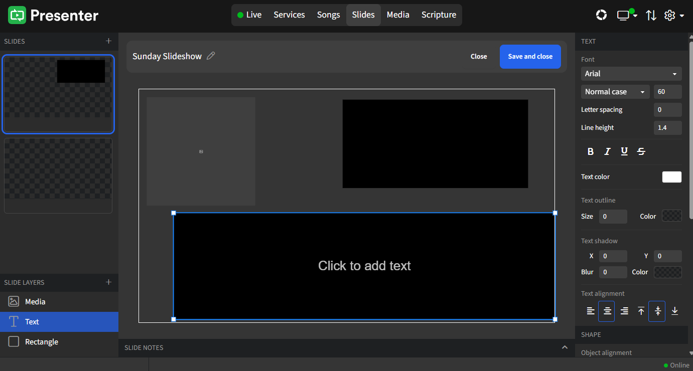 Slides Editor - Slide Layers - Right Formatting Panel.png