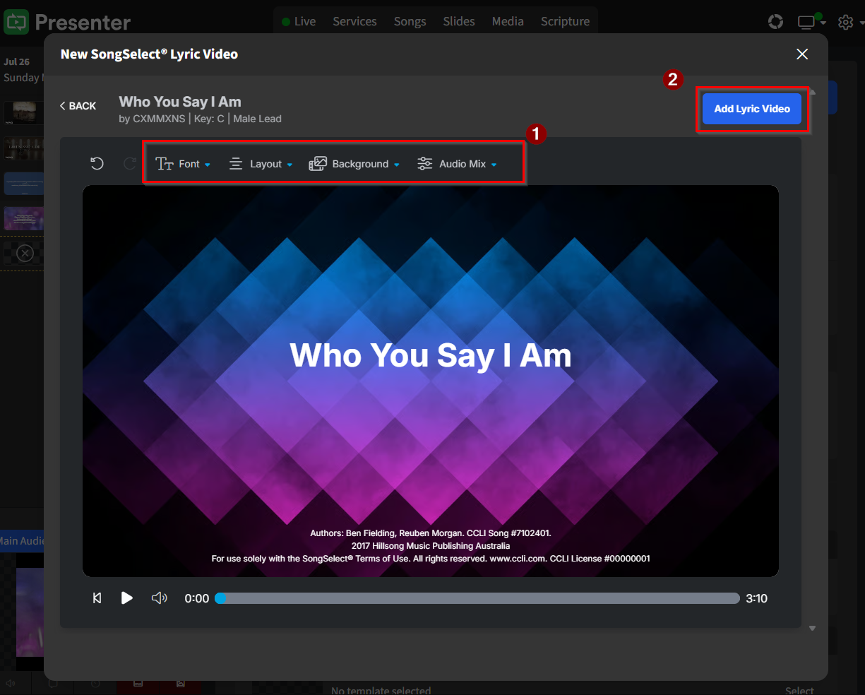 SongSelect Lyric Videos - Customize Lyric Video Options.png