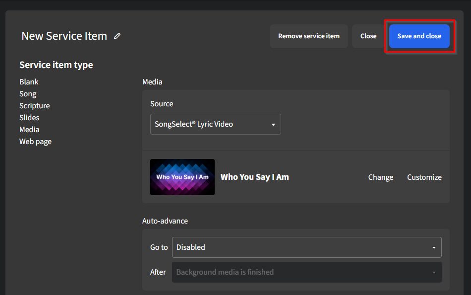 SongSelect Lyric Videos - Save & Close Add to Service.png