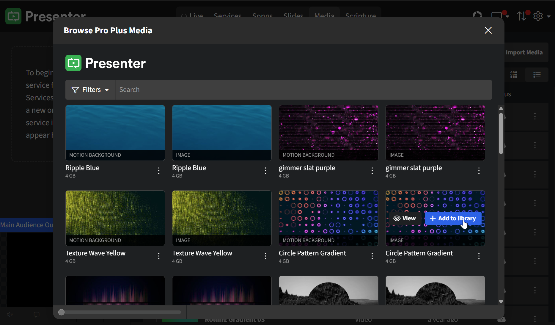 Using Pro Plus Motion Graphics - Browse Pro Plus Media.png